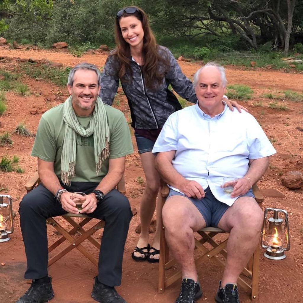 Shannon Elizabeth and Simon Borchert with father Peter Borchert 