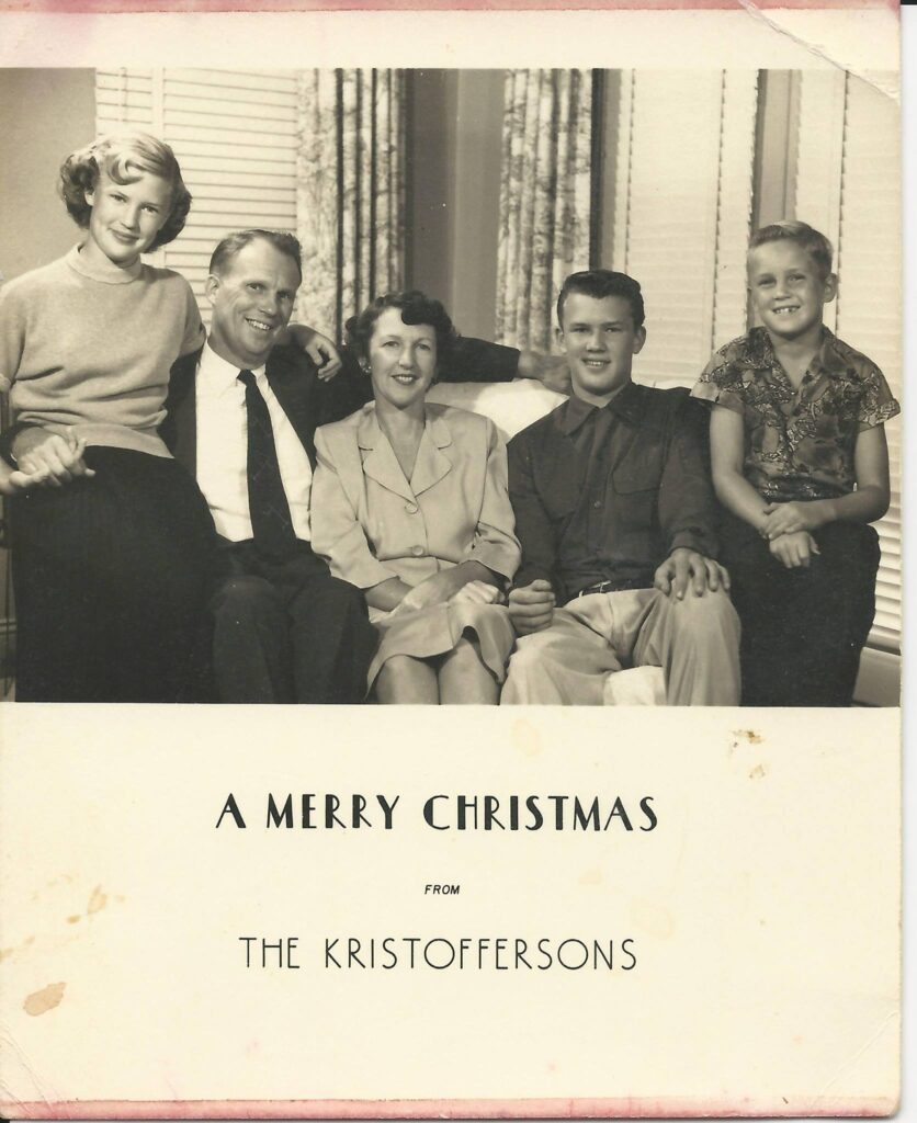 A 1950s Kristofferson family Christmas card.