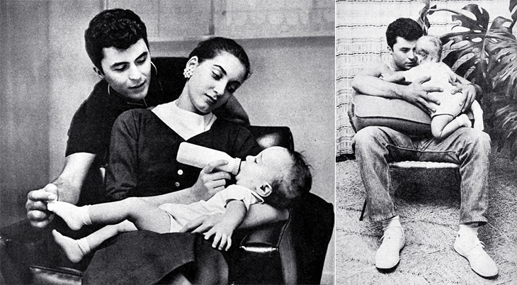 James Darren, wife Gloria Terlitsky & son Jim Moret 1950s