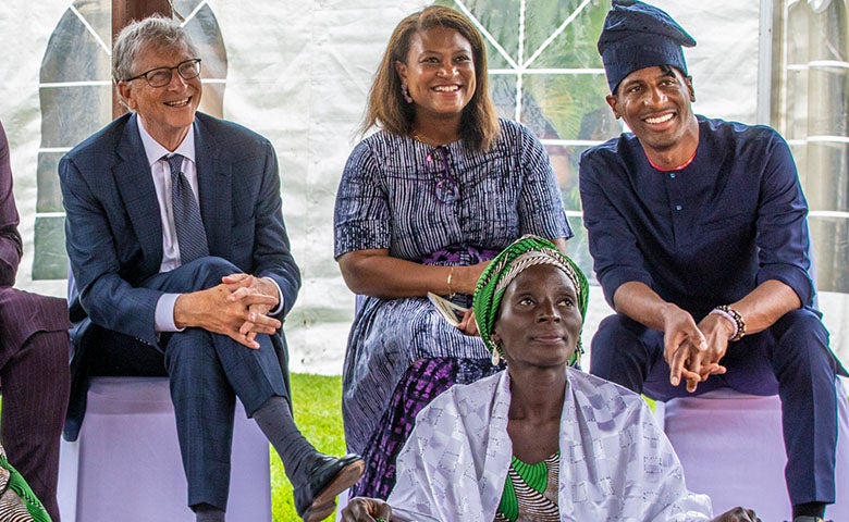 Bill Gates and Jon Batiste in one of their visits to Nigeria