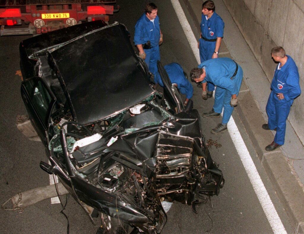 Princess Diana tragically died in a car crash on August 31, 1997, in the Pont de l’Alma tunnel in Paris.